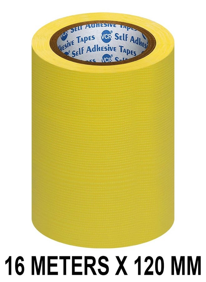 VCR Yellow Duct Tape - 16 Meters in Length 120mm / 5" Width - 1 Roll Per Pack - Strong Book Binding Tape - Waterproof Heavy Duty Duct Tape - Image 2